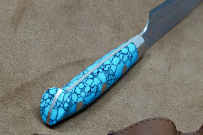 Saji Turquoise Rainbow VG10 Petty Knife 130mm