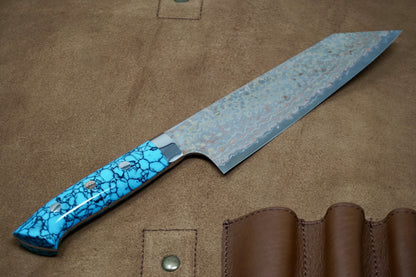 Saji Turquoise Rainbow VG10 Bunka