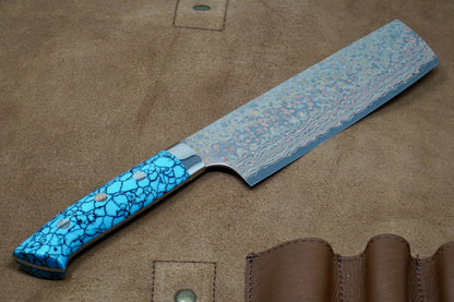 Saji Turquoise Rainbow VG10 Nakiri