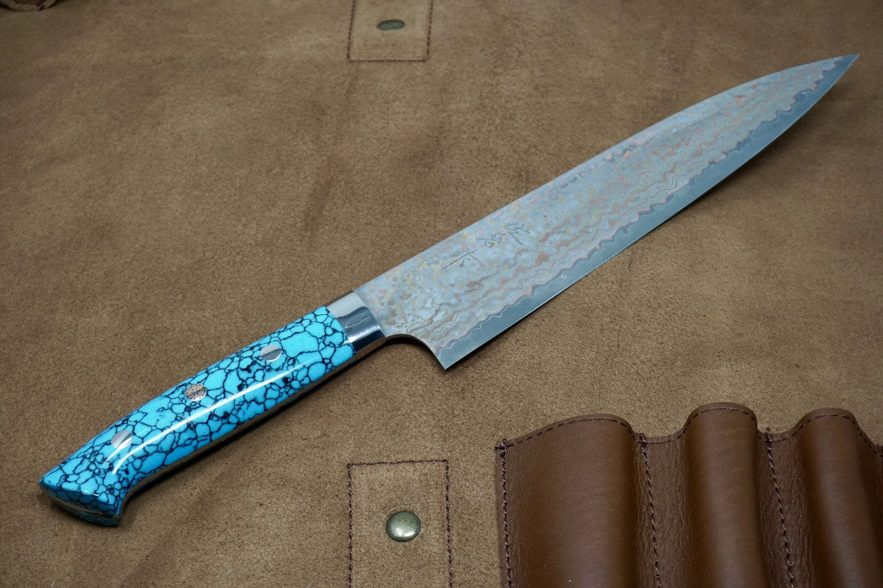 Saji Turquoise Rainbow VG10 Gyuto 210mm