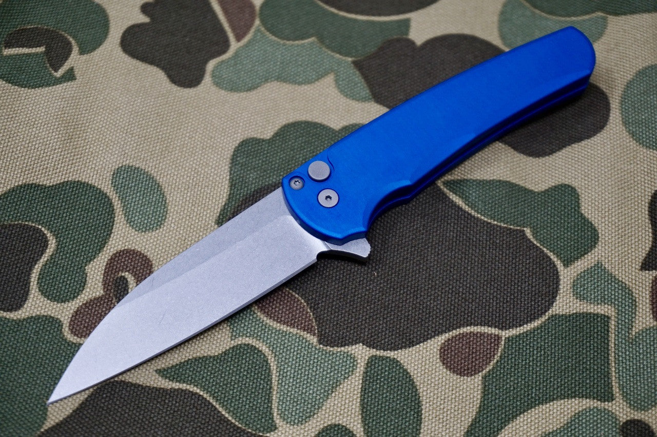 PRO-TECH Malibu Blue Wharncliffe Flipper 5301