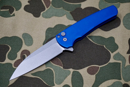 PRO-TECH Malibu Blue Wharncliffe Flipper 5301