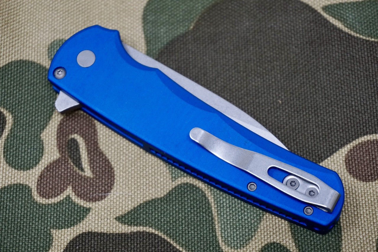 PRO-TECH Malibu Blue Wharncliffe Flipper 5301