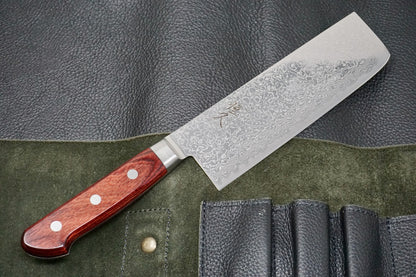 Tsunehisa Damascus AUS10 Nakiri 165mm Red