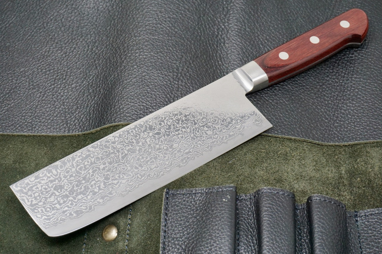 Tsunehisa Damascus AUS10 Nakiri 165mm Red