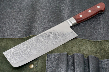 Tsunehisa Damascus AUS10 Nakiri 165mm Red