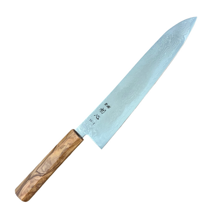 240mm Hatsukokoro Ryuhyo SG2 Damascus Wa Gyuto