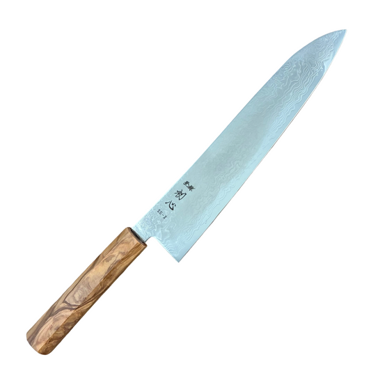 240mm Hatsukokoro Ryuhyo SG2 Damascus Wa Gyuto