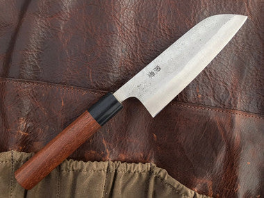 Teruyasu Fujiwara Nishiji Santoku Knife 165mm - Rosewood