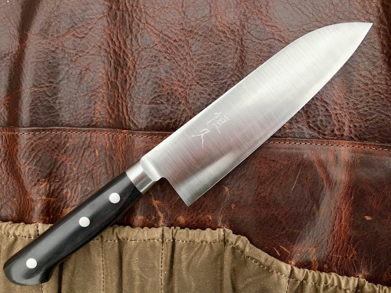 Tsunehisa Aogami Santoku Knife - 165mm - Western Handle