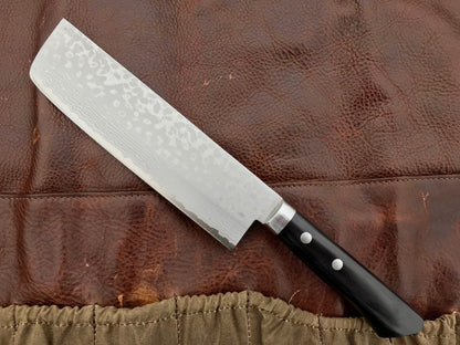 Masutani Damascus Nakiri Knife - 165mm