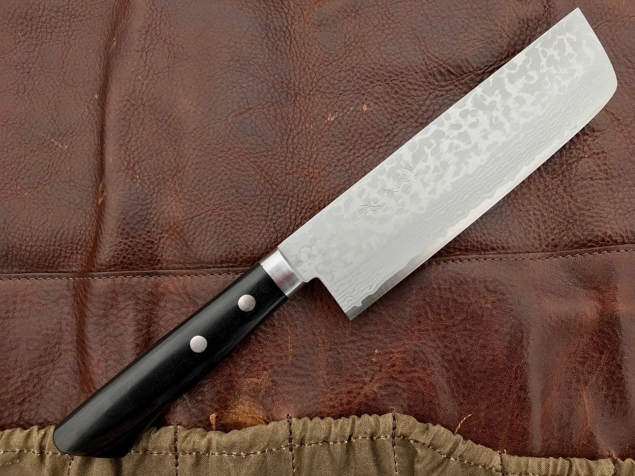 Masutani Damascus Nakiri Knife - 165mm