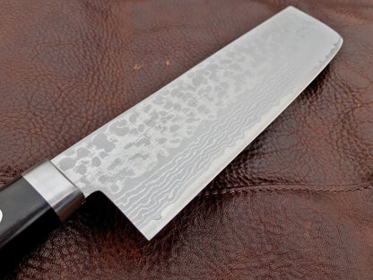 Masutani Damascus Nakiri Knife - 165mm