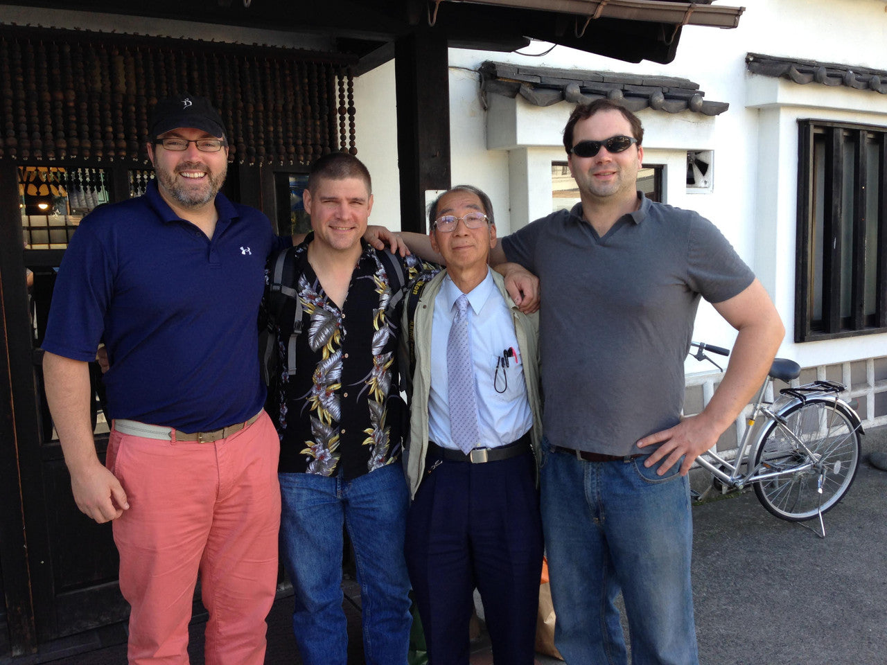 Derek and Ryan with the 16th and 17th generation Yoshimoto bladesmiths