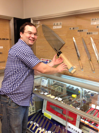 Ryan at the Sakai Knife Museum