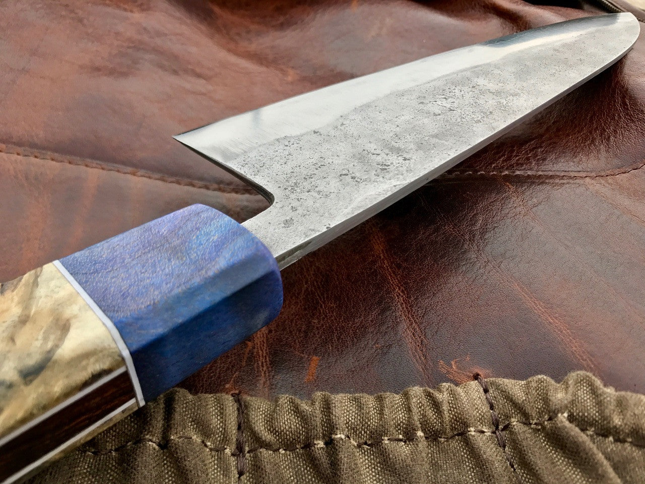 Teruyasu Fujiwara Nishiji Gyuto Knife 210mm - Custom Handle