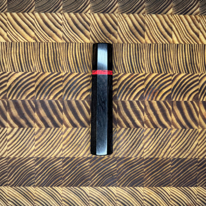 Ebony Wa Handle with Red Marble Spacer