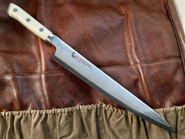 MCUSTA ZANMAI Sujihiki Slicing Knife 270MM - Damascus Clad with Corian Handle