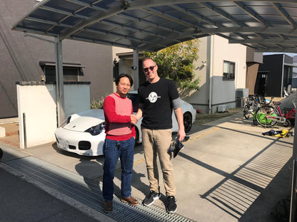 Derek and Shibata San at the Koutetsu factory