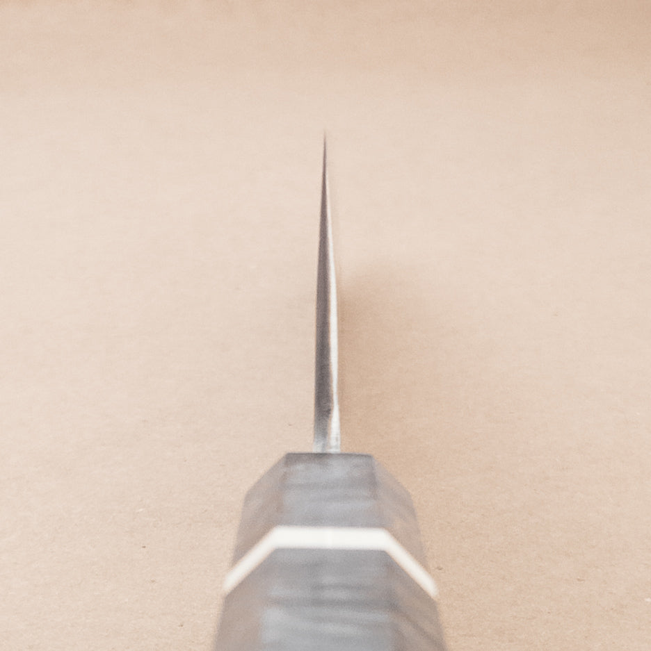 170mm Yoshikane Shirogami Nashiji Wa Santoku choil