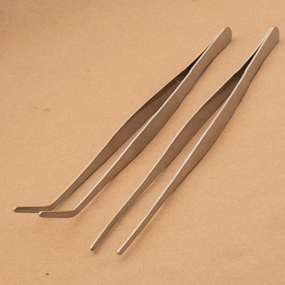 Stainless steel cooking tweezers