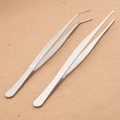 Stainless steel cooking tweezers