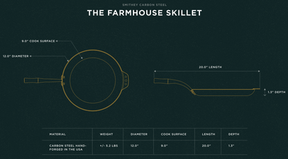 Smithey Carbon Steel Farmhouse Skillet