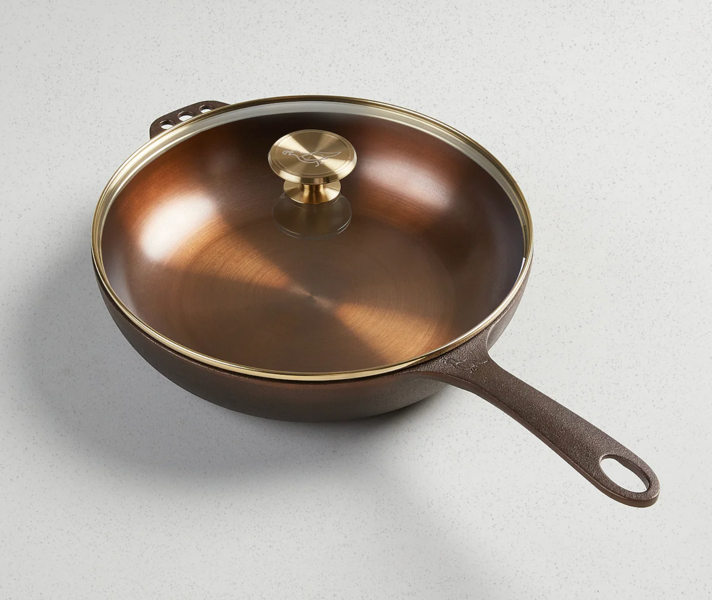 Smithey Cast Iron No. 11 Skillet w/ Glas Lid