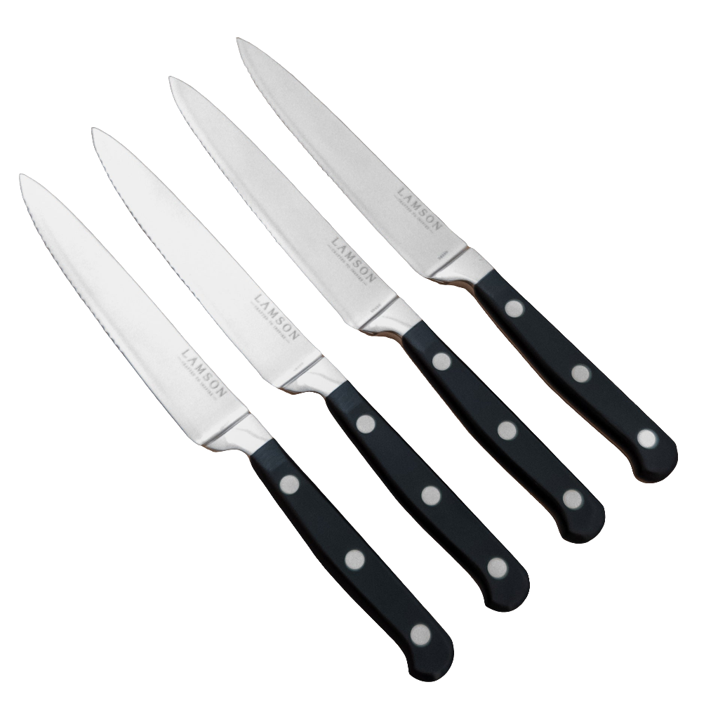 5″ Lamson Premier Forged Serrated Steak Knives, 4-Piece Set