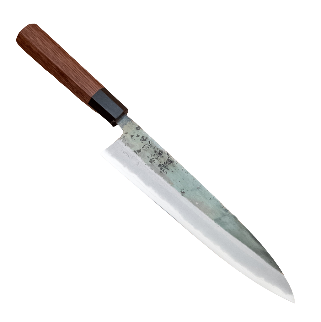 240mm Hatsukokoro Kurosagi Aogami Super Wa Gyuto