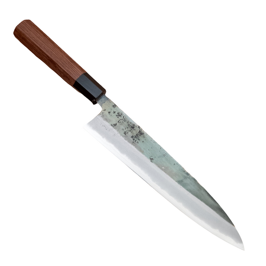 240mm Hatsukokoro Kurosagi Aogami Super Wa Gyuto
