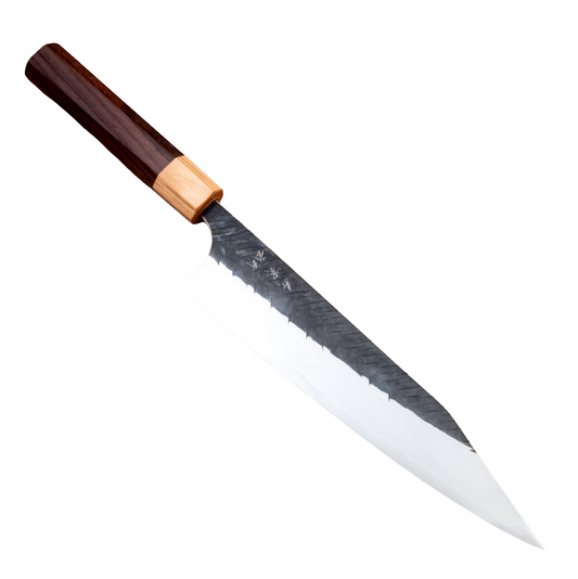 210mm Yoshimi Kato Aogami Super V Tsuchime Kiritsuke Wa Gyuto