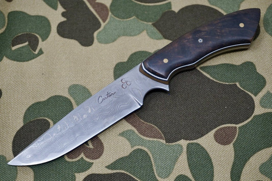 Carter Cutlery Damascus Neck Knife #2715 - District Cutlery