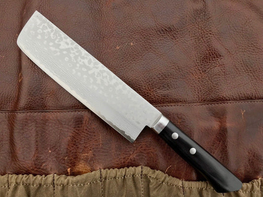 Masutani Damascus Nakiri Knife - 165mm - District Cutlery