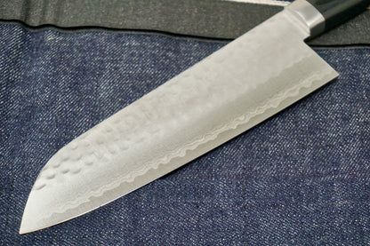 Masutani Damascus Santoku Knife - District Cutlery