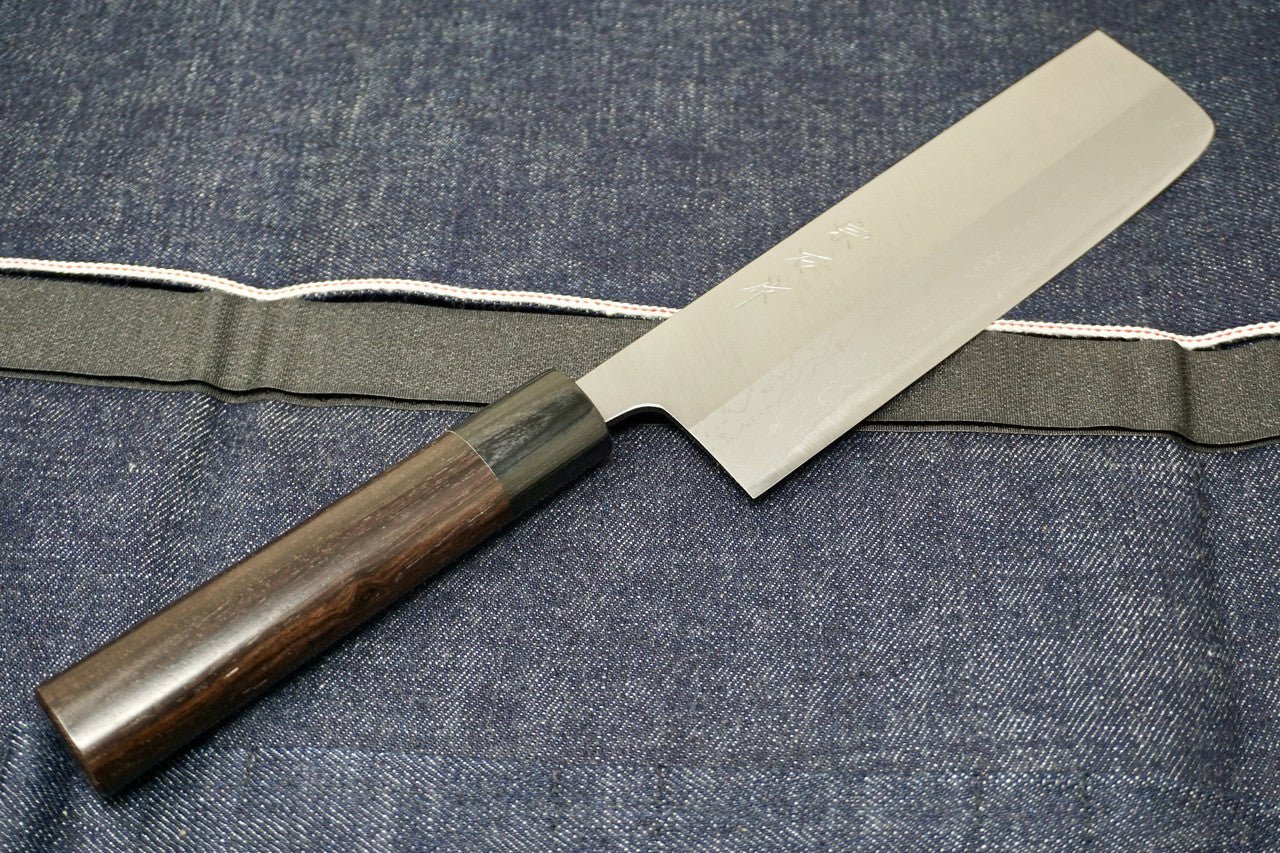 Muneishi Damascus Nakiri Rosewood - District Cutlery