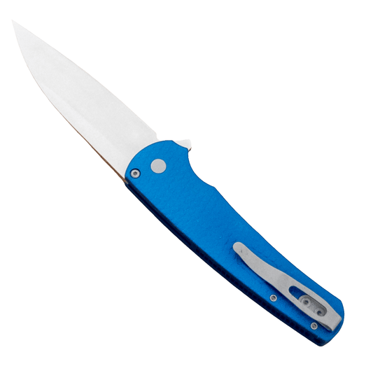 PRO - TECH Malibu Dragon Scale Blue Wharncliffe Flipper 5335BL - District Cutlery