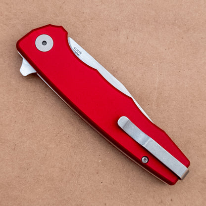 3.5" Ocaso Strategy D2 Red Aluminum Flipper