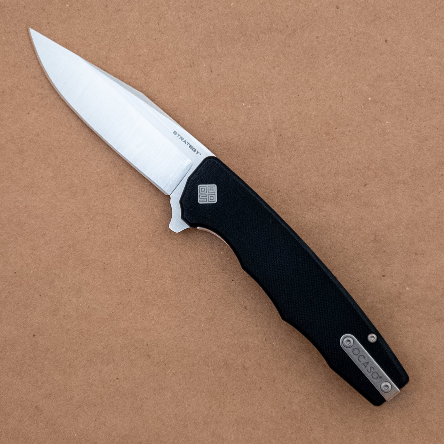 3.5" Ocaso Strategy D2 Black G10 Satin Flipper