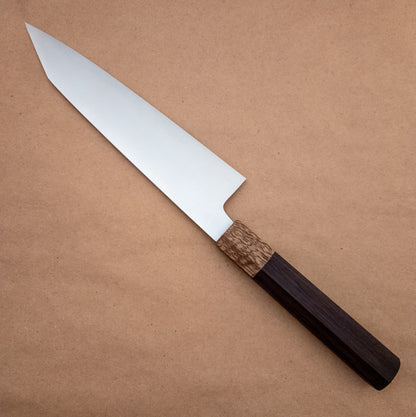 210mm Rowland Cutlery Nitro-V Gyuto Curly Mango Wa Handle