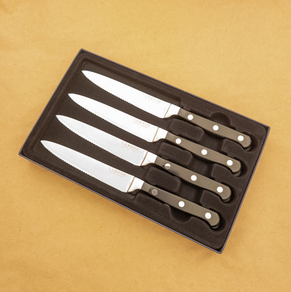 5″ Lamson Premier Forged Serrated Steak Knives, 4-Piece Set