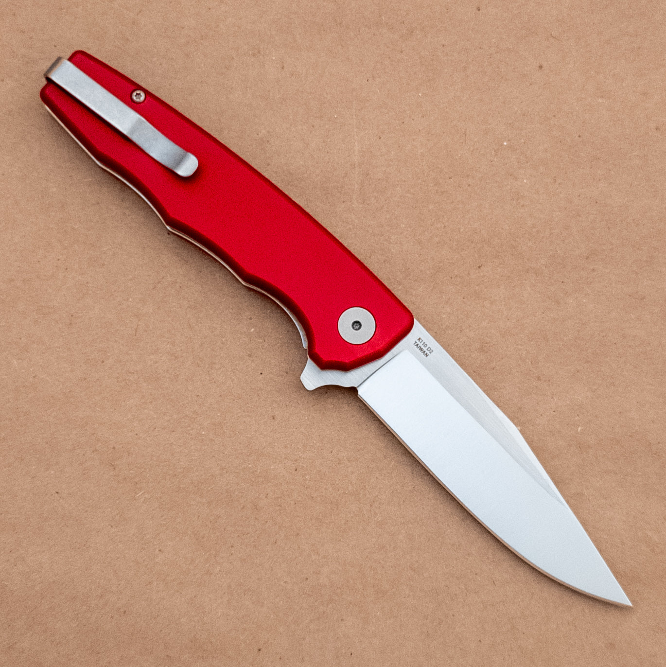 3.5" Ocaso Strategy D2 Red Aluminum Flipper