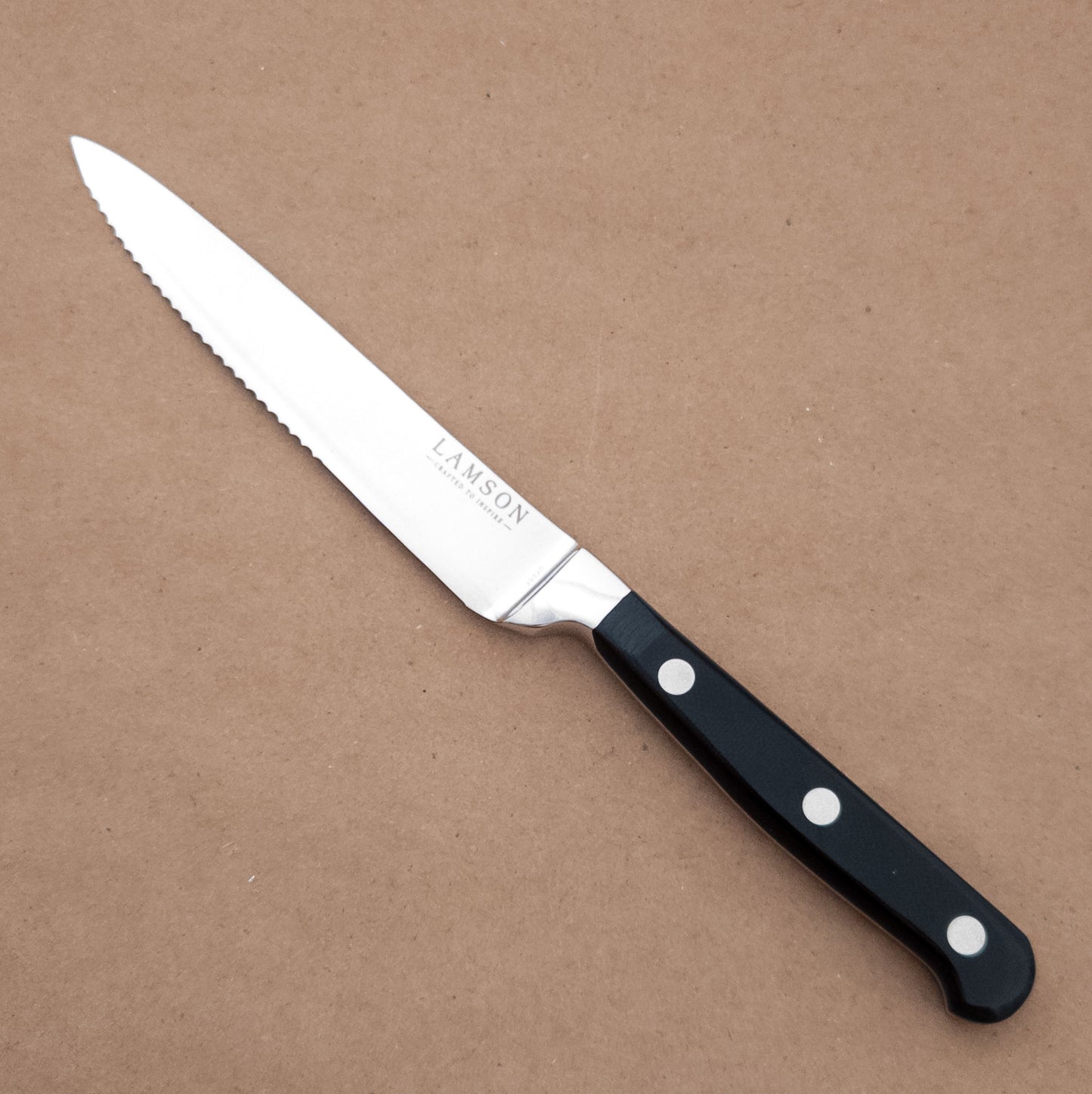 5″ Lamson Premier Forged Serrated Steak Knives, 4-Piece Set