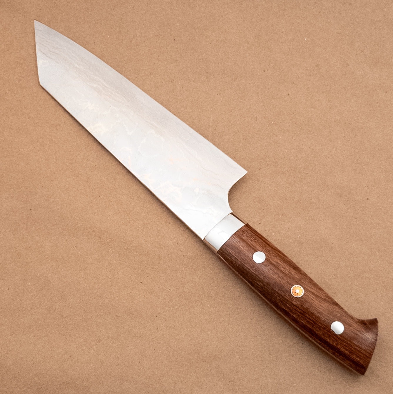 170mm Saji Aogami Rainbow Damascus Bunka Ironwood Yo Handle