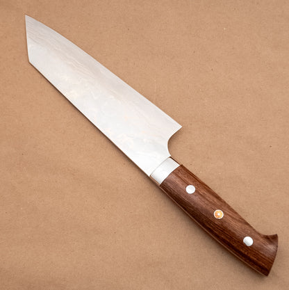170mm Saji Aogami Rainbow Damascus Bunka Ironwood Yo Handle