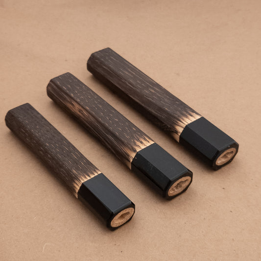 Chestnut Wa Handle with Black Ox Horn Ferrule