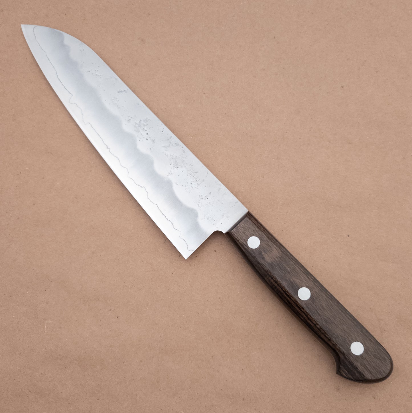 180mm Tsunehisa Ginsan Nishiji Santoku Red or Brown