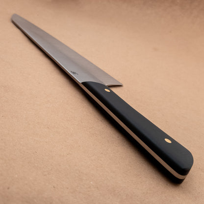 215mm Josh Fisher Nitro-V Kiritsuke Black Richlite Handle