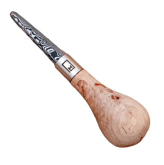 Monolith Knives Damascus Oyster Shucker Maple