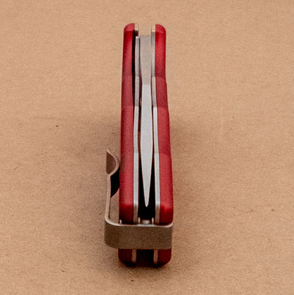 3.5" Ocaso Strategy D2 Red Aluminum Flipper
